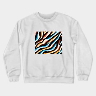 Zebra Print Pattern Crewneck Sweatshirt